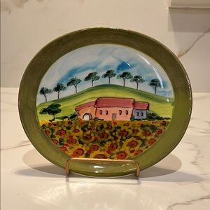 Vietri Vendemmia Sunflowers Plate